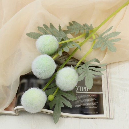 Artificial flower "Smikka balls" 6x57 cm, green
