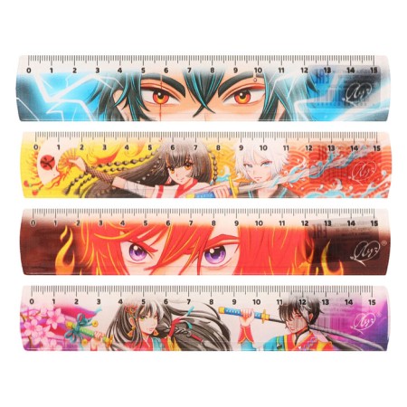 Ruler 15 cm Design Ray "Anime", mix
