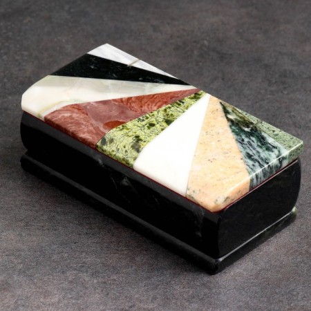 Casket "Mosaika" 15x7x5.5 cm, coil, krenoid, lmasitis, pupilcite, marble-1