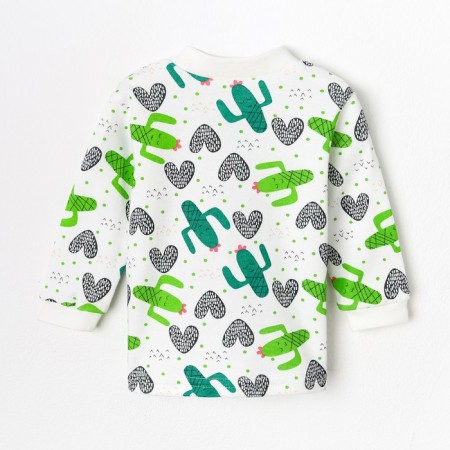Nursery blouse, white color/cacti, height 62 cm-1