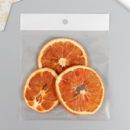 Decor for creativity "Dried oranges" Orange color, 5 cm (set 3 pcs)-2