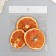 Decor for creativity "Dried oranges" Orange color, 5 cm (set 3 pcs)