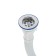 Hofrosiphon ORIO AS-30112, 1 1/2 "x40 mm, with a stainless grill d = 70 mm, l = 1500 mm, white