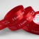 Satin tape "I love you", 25 mm × 23 ± 1 m, color red No. 026