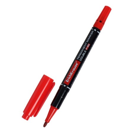 Marker Permanent Erichkrause Double P-80, bilateral, red-4