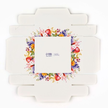 Box for confectionery "Flower Polyana", 10 x 10 x 10 cm-5