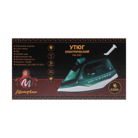 Iron "Matryona" MA-045, 2200 watts, steel sole, purple-11