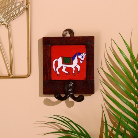 Horse hook 10.5*1.5*11.5cm, wood, mix-3