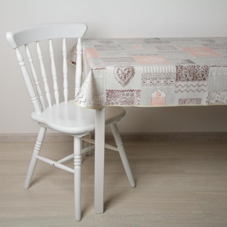 The tablecloth on a non -woven base is reusable with a “lace” box, 135 × 110 cm, the color is gray-1