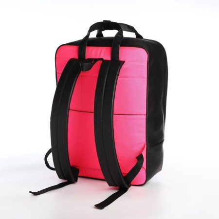 A backpack - a bag, Erich Krause, a wallet from textiles, artificial leather, pink color-3