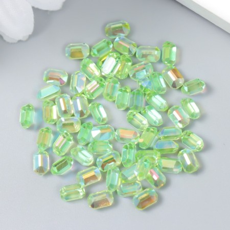 Decor for creativity Plastic "elongated crystal" set of 60 pcs green 0.8x0.6 cm-2