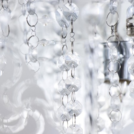 Svetogor chandelier "Simoda" 8x60W E27 LED lighting chrome 60x60cm-13
