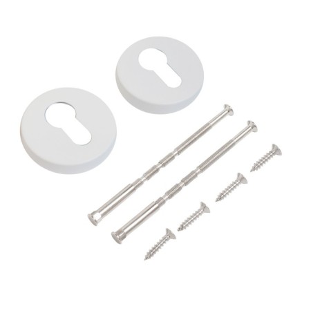 Decorative overlay Standard 0200 White Inox, for a cylinder mechanism, white-1