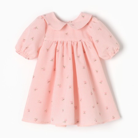 Baby dress I "flowers", height 74-80, pink