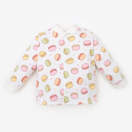 Кофточка для девочки «Macaron», цвет белый/розовый, рост 86 см