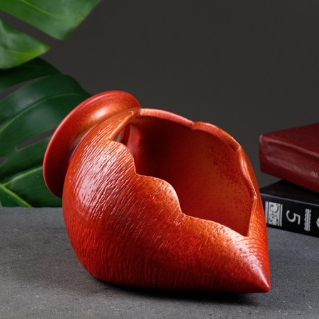 Figure Kashpo "Amphora" Bordeaux/copper, 21x14x12 cm