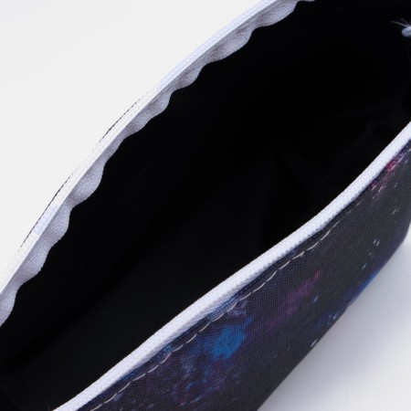 Cosmetic bag with lightning, black/blue color-2