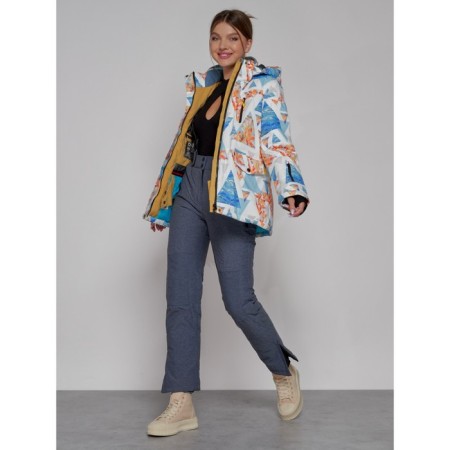 Ski jacket female winter, size 44, blue color-7
