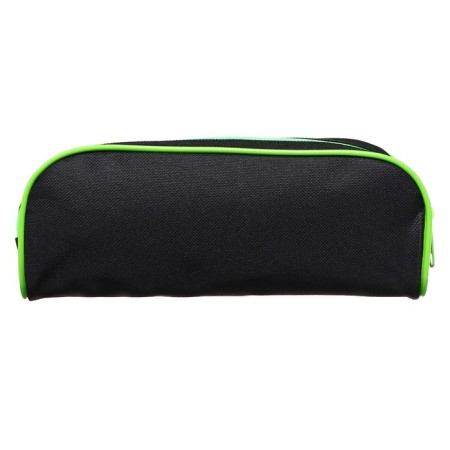 Penal soft, 1 compartment, 80 x 210 x 40 mm, voluminous, PM1O-24, calligrata black, black/green-3