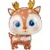 Foil ball 29 "Olenenok", figure, brown