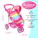 Stroller for dolls summer, with a roof, the handle is adjustable, metal