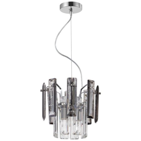 Suspended lamp TON 2XE14 40W, size 22x22x50-100 cm, color chromium
