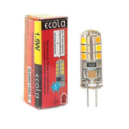 LED LED Ecola Corn Micro, G4, 1.5 W, 2800 K, 320 °, 35x10 mm-2