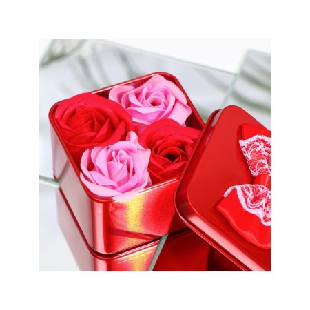Soap roses, pink and red, set 4 pcs.-6