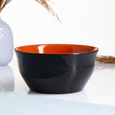 Vyatka salad bowl 0.8l, black amber