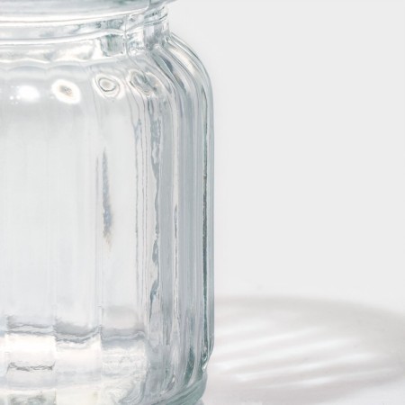 Glass Bank for bulk products with a ceramic lid of the bunny in gold, 230 ml-4
