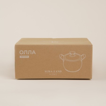 Stainless steel pan Sl Home "Olla", 2 l, d = 18 cm, h = 9 cm, with a lid, the capsule, induction-3