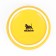 Double ceramic bowls on a stand of 2 x 450 ml 28.5 x 15.5 x 7 cm, yellow