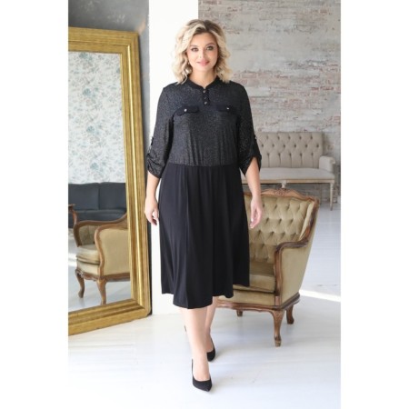 Female dress, size 60, black color-6