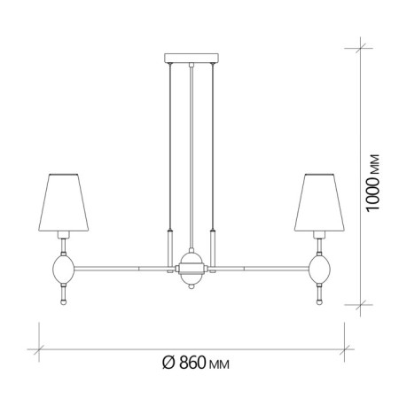 Suspension lamp 8x40W E14, size 86x86x100 cm-5