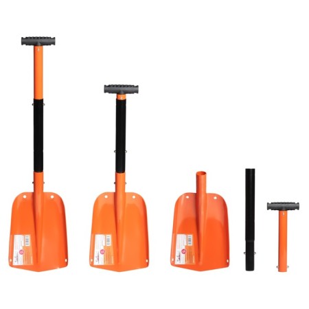 Aluminum shovel, bucket 210 × 280 mm, car, folding, aluminum stalk with a pen, AIRLINE AB-S-07-4