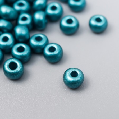 Glass beads 6/0 "metallic. Blue steel" 10 g