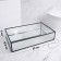 Organizer for storage "WET GLASS", 1 section, glass, with a mirror base, 29 × 17.5 cm, the color is transparent/black