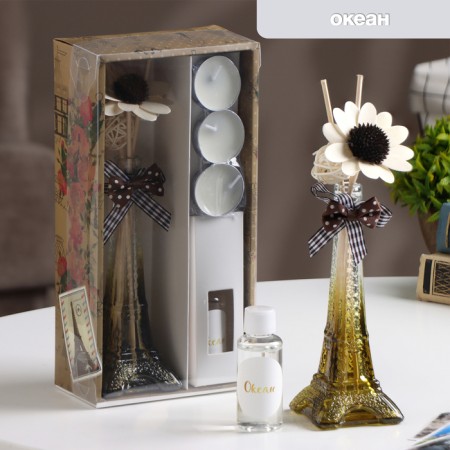 Set of gift "Paris" (diffuser and candles) ocean, "wealth of aroma"-7