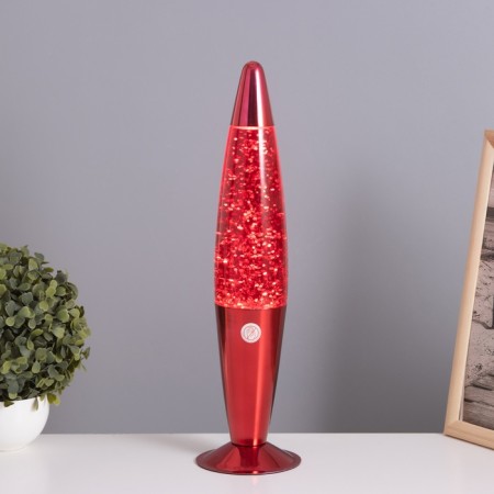 Lava-lamp "Rocket" 1x30W E14-R39 (sparkles) red 11x11x41cm-1