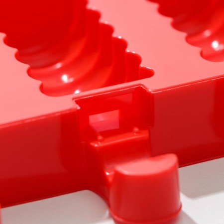 Form for ice cream shares "Monica", silicone, 19.5 × 11 cm, 4 cells (6.7 × 3.2 cm), color mix-2