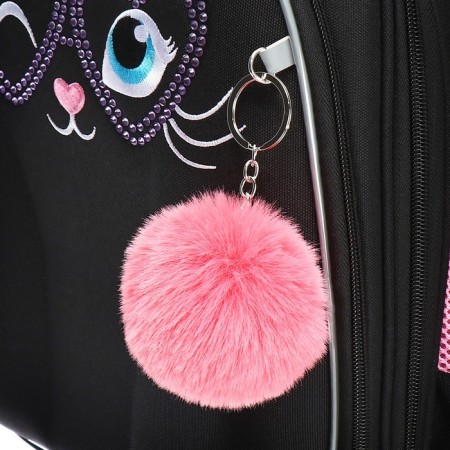 Frame saturan, 36 x 28 x 20 cm, Grizzly, with sequins, + keychain, black-9