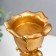 Polystone candlestick for 1 candle "Flower Trinoga" gold 21x9.5x9.5 cm