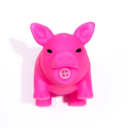 Brying toy "Little Pig" for dogs, 9 cm, pink-3