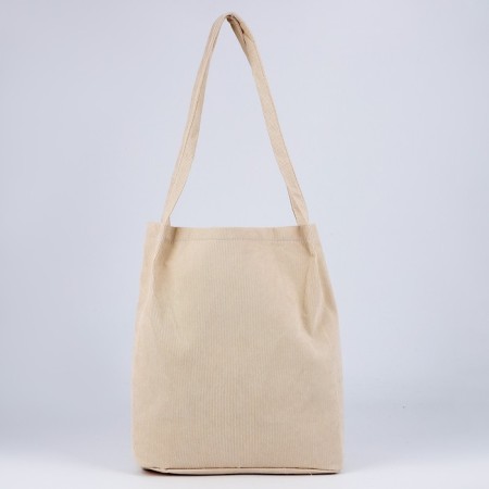 Shopper without fastening, beige color-4