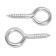 Screw-ring, tundra, white zinc, 5x60 mm, 10 pcs
