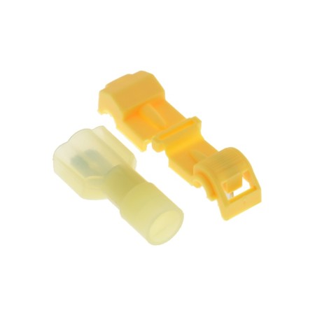 Connector T-shaped, puncturing type, under a wire 2.5-4 mm2, yellow, set 10 pcs-1