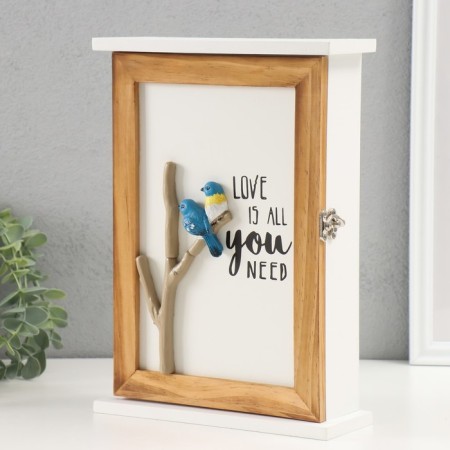 Keywood tree 6 hooks "Bird on a tree" 20x7x27.8 cm-2