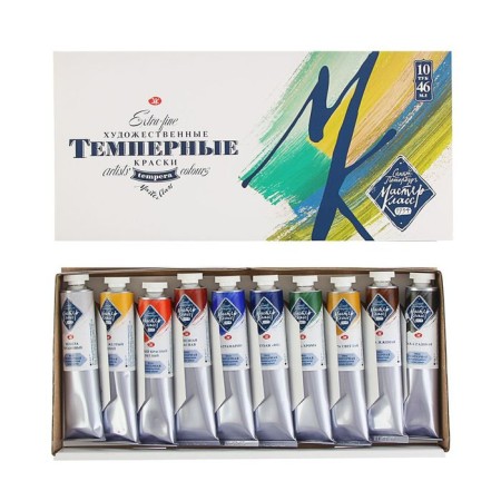 Temporary paints, set of 10 colors x 46 ml, ZHK "Master Class", 1641032