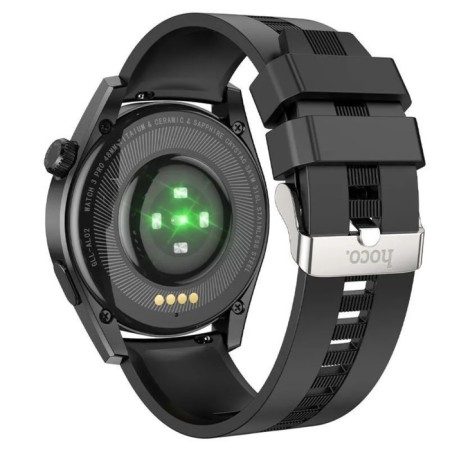 Smart hours of Hoco Y9, 1.36 ", 360x360, BT3.0+4.0, 300 mAh, call support, stepomer, black-3