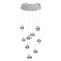 Chandelier "Capelia", size 50x295x50 cm, 54W 9xled IP 20